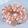 Casual Vacation Tree Heart Shape Alloy Glass Wholesale Bracelets