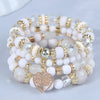 Casual Vacation Tree Heart Shape Alloy Glass Wholesale Bracelets