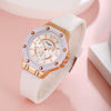 Casual Versatile Style Silicone Strap Quartz Watch For Men With Alloy Case And Round Dial