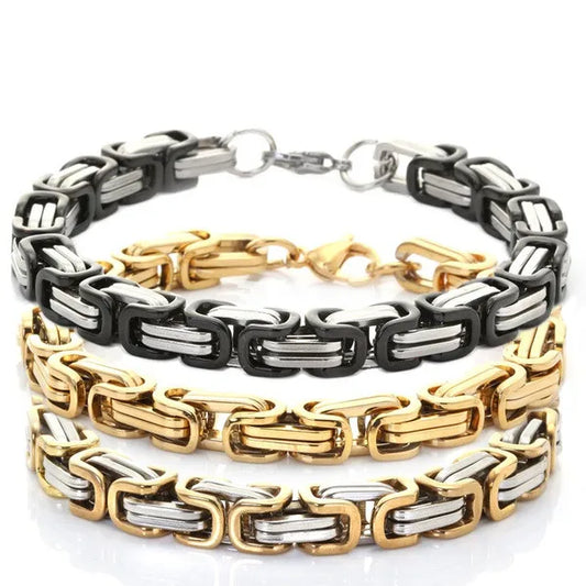 Casual Vintage Style Rock Geometric Titanium Steel Stoving Varnish Unisex Bracelets