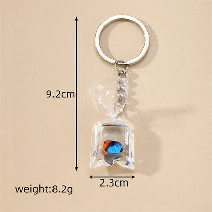 Casual Vintage Style Simple Style Fish Resin Bag Pendant Keychain