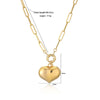 Casual Vintage Style Simple Style Heart Shape Copper 18k Gold Plated Earrings Necklace In Bulk