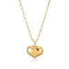 Casual Vintage Style Simple Style Heart Shape Copper 18k Gold Plated Earrings Necklace In Bulk
