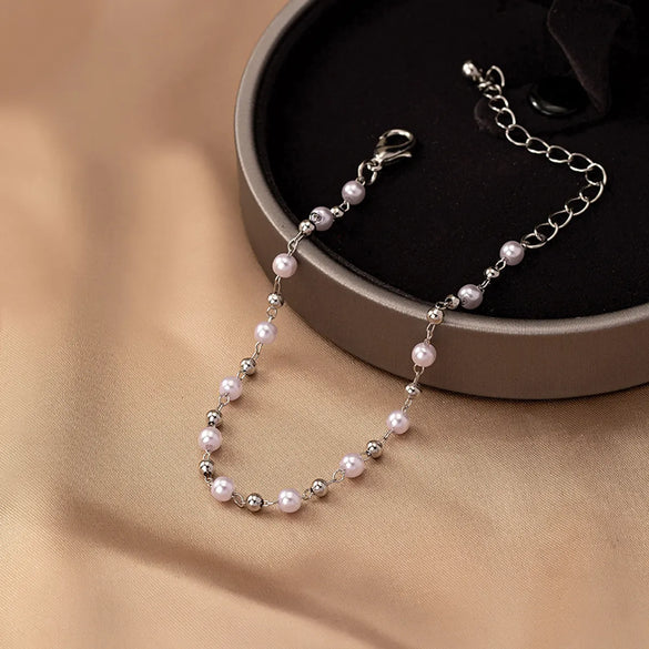 Casual Vintage Style Simple Style Pearl Alloy Zinc Wholesale Bracelets