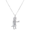 Cat And Dog Titanium Steel Pendant Necklace With Electroplated Animal Zodiac Design Unisex Hip Hop Couple Chain