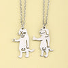 Cat And Dog Titanium Steel Pendant Necklace With Electroplated Animal Zodiac Design Unisex Hip Hop Couple Chain