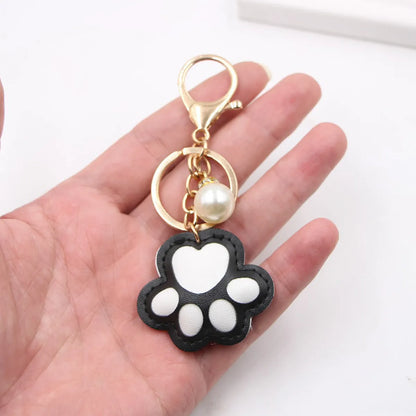 Cat'S Claw Bear Paw Leather Bag Key Chain Pendant Bag Pendant Keychain