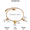 Celestial Moon And Star Zircon Goldplated Stainless Steel Bracelet For Unisex Wear