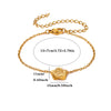 Celestial Moon And Star Zircon Goldplated Stainless Steel Bracelet For Unisex Wear