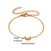 Celestial Moon And Star Zircon Goldplated Stainless Steel Bracelet For Unisex Wear