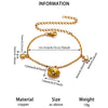 Celestial Moon And Star Zircon Goldplated Stainless Steel Bracelet For Unisex Wear