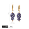 Ceramic Fish Polka Dot Pendant Earrings With Electroplating
