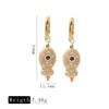 Ceramic Fish Polka Dot Pendant Earrings With Electroplating