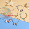 Ceramic Geometric Starfish Shell Fish Pendant Woven Bracelet For Women Electroplated