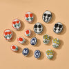 Ceramic Handpainted Little Daisy Flower Beads Jewelry Accessories For Diy Bracelet Necklace Earring