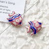 Ceramic Loose Beads Handpainted Goldfish Tropical Fish Retro Style Diy Handmade Jewelry Accessories With Environmental Protection Treatment