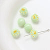 Ceramic Loose Beads With Cat Claw Halo Cartoon Animal Style For Diy Jewelry Dripping Glue Process