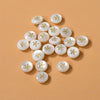 Ceramics Freshwater Shell Doublesided Goldplated Floret Butterfly Moon Star Round Dripping Glue Jewelry Accessories