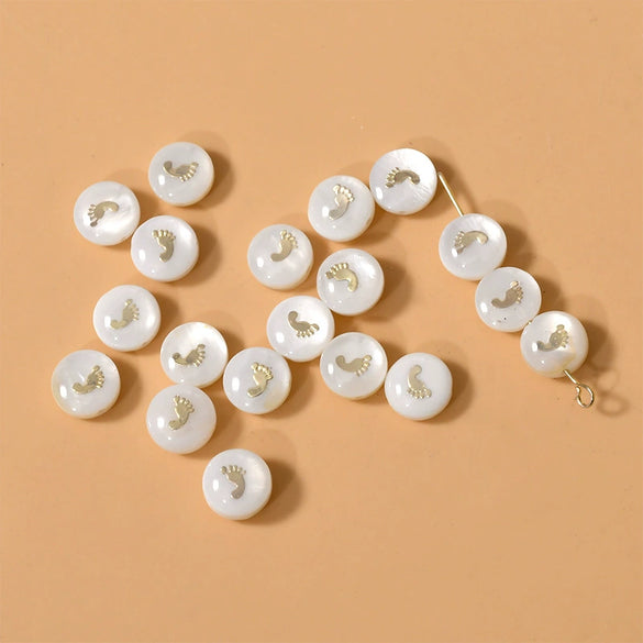 Ceramics Freshwater Shell Doublesided Goldplated Floret Butterfly Moon Star Round Dripping Glue Jewelry Accessories