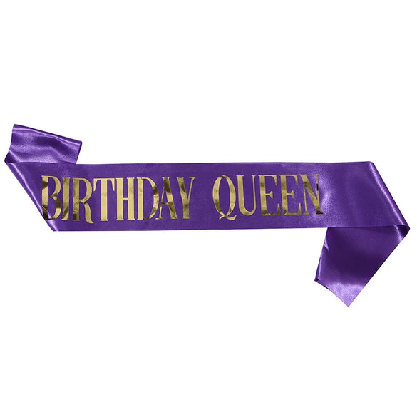 Ceremonial Belt Satin Bronzing Black Gold For Birthday Party