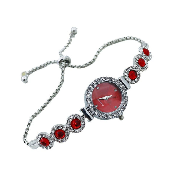 Chalcedony Alloy Round Casual Fashion Women's Bracelet Watch