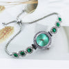 Chalcedony Alloy Round Casual Fashion Women's Bracelet Watch