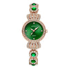 Chalcedony Metal Alloy Women's Fashion Watch With Flattop Tapered Crown And Jewelry Buckle