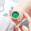 Chalcedony Metal Alloy Women's Fashion Watch With Flattop Tapered Crown And Jewelry Buckle