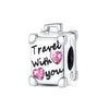Charm Jewelry Silverplated Suitcase Camera Beaded Diy Accessories With Dripping Oil Design For Women