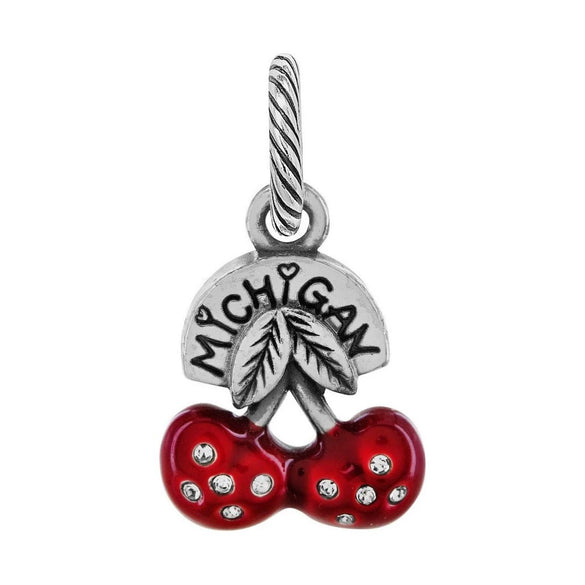 Cherry Pendant Stainless Steel Minimalist Style Electroplated 18K Gold Color Diy Small Pendant