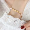 Chic Elegant Glossy Brass Freshwater Pearl Geometric Pattern Electroplated Women's Bracelet Light Luxury Non Fading Fashion Jewelry