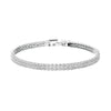 Children Alloy Double Row Highgrade Rhinestone Imitation Zircon Wavepatterned Electroplated Bracelet