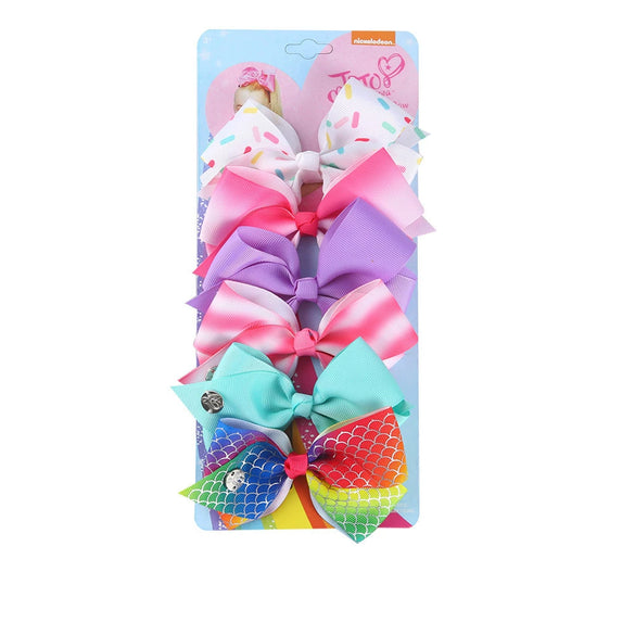 Children Hair Accessories Cloth Silver Cartoon Handmade Doll Plaid Side Clip Bow Tiara