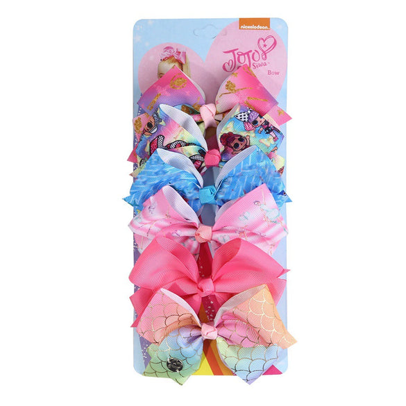 Children Hair Accessories Cloth Silver Cartoon Handmade Doll Plaid Side Clip Bow Tiara