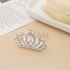 Children Princess Rhinestone Alloy Geometric Crown Comb Hair Accessories