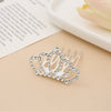 Children Princess Rhinestone Alloy Geometric Crown Comb Hair Accessories