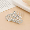 Children Princess Rhinestone Alloy Geometric Crown Comb Hair Accessories