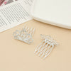 Children Princess Rhinestone Alloy Geometric Crown Comb Hair Accessories