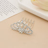 Children Princess Rhinestone Alloy Geometric Crown Comb Hair Accessories