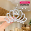Children'S Crown Hairpin Baby Hair Comb Princess Crown Headdress Little Girl Birthday Rhinestone Crown Comb Hair Accessories