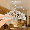 Children'S Crown Hairpin Baby Hair Comb Princess Crown Headdress Little Girl Birthday Rhinestone Crown Comb Hair Accessories
