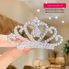 Children'S Crown Hairpin Baby Hair Comb Princess Crown Headdress Little Girl Birthday Rhinestone Crown Comb Hair Accessories