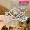Children'S Crown Hairpin Baby Hair Comb Princess Crown Headdress Little Girl Birthday Rhinestone Crown Comb Hair Accessories