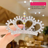 Children'S Crown Hairpin Baby Hair Comb Princess Crown Headdress Little Girl Birthday Rhinestone Crown Comb Hair Accessories