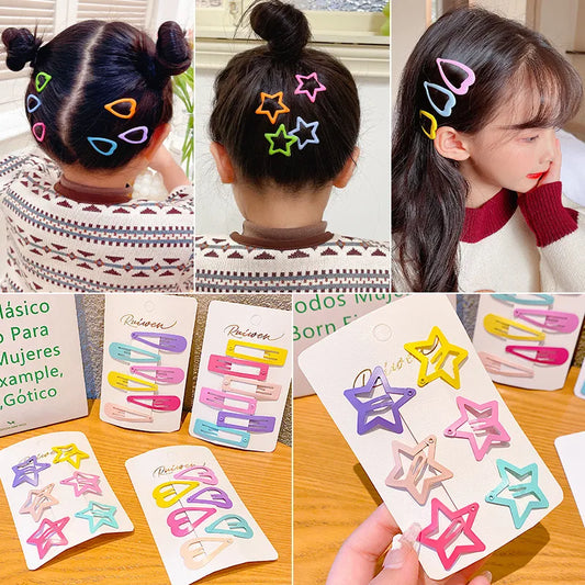 Children'S Cute Small Clip Bangs Clip Baby Hairpin Headdress Five-Pointed Star Hair Clip