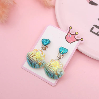 Children'S Ear Clips Ocean Princess Children'S Baby Earrings Wild Earrings