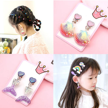 Children'S Ear Clips Ocean Princess Children'S Baby Earrings Wild Earrings