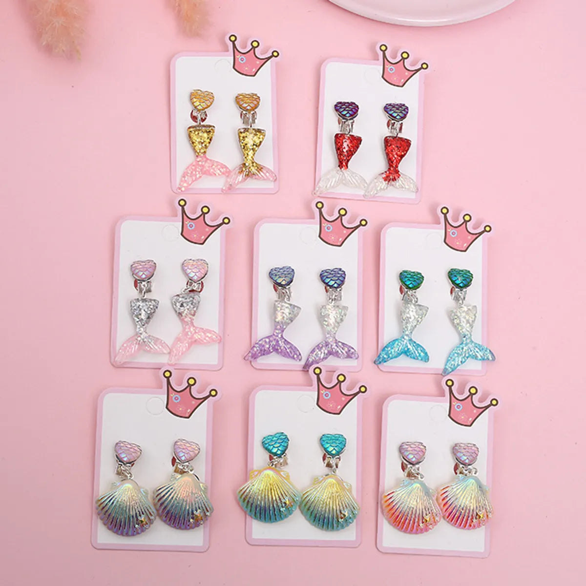 Children'S Ear Clips Ocean Princess Children'S Baby Earrings Wild Earrings