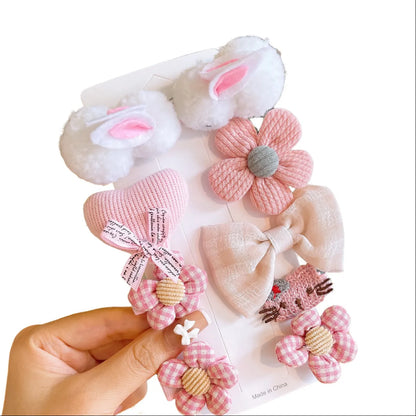 Children'S Hair Accessories Cute Duckbill Clip Plush Rabbit Female Cartoon Hair Clip