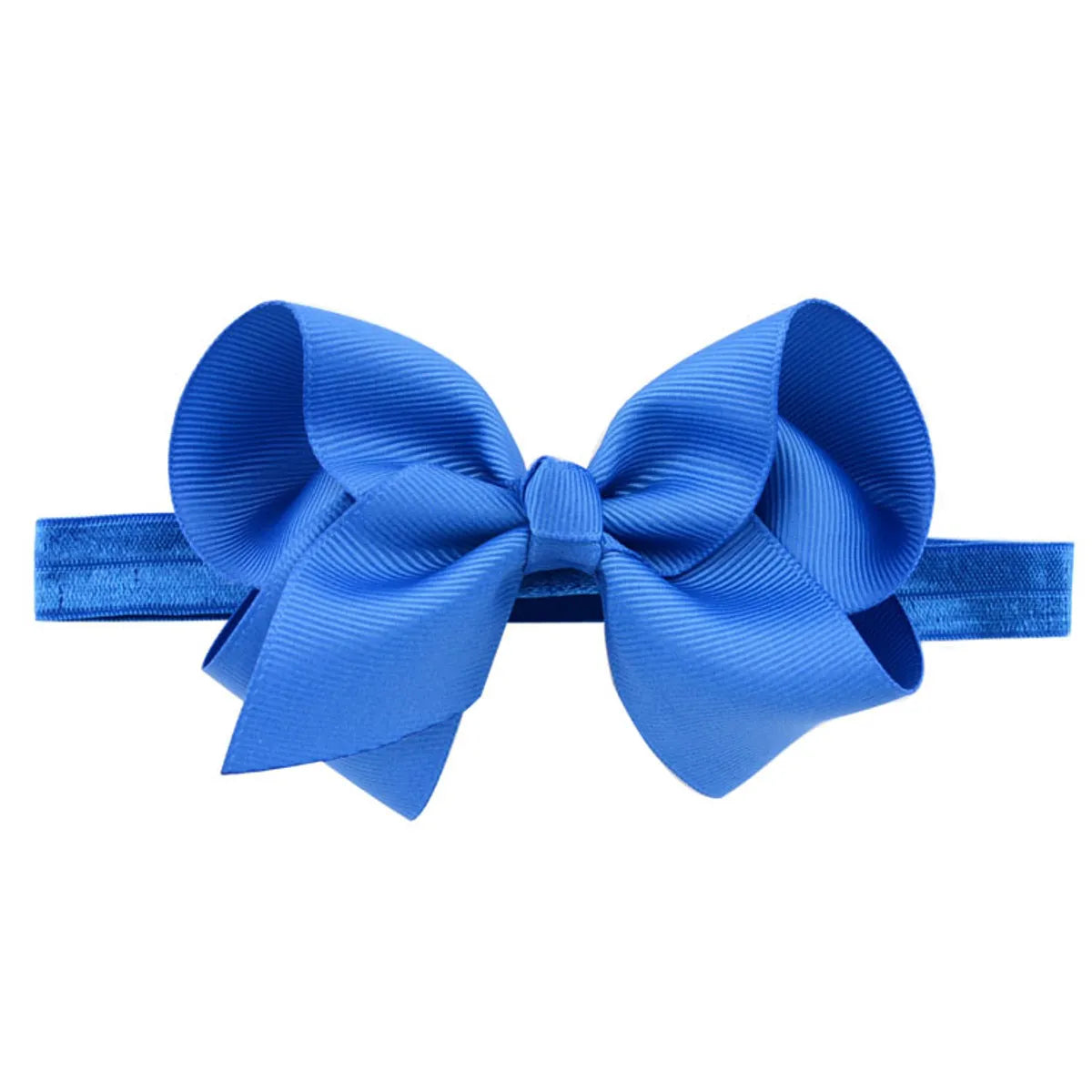 Children'S Handmade Solid Color Flower Bow Baby Headband Wholesale